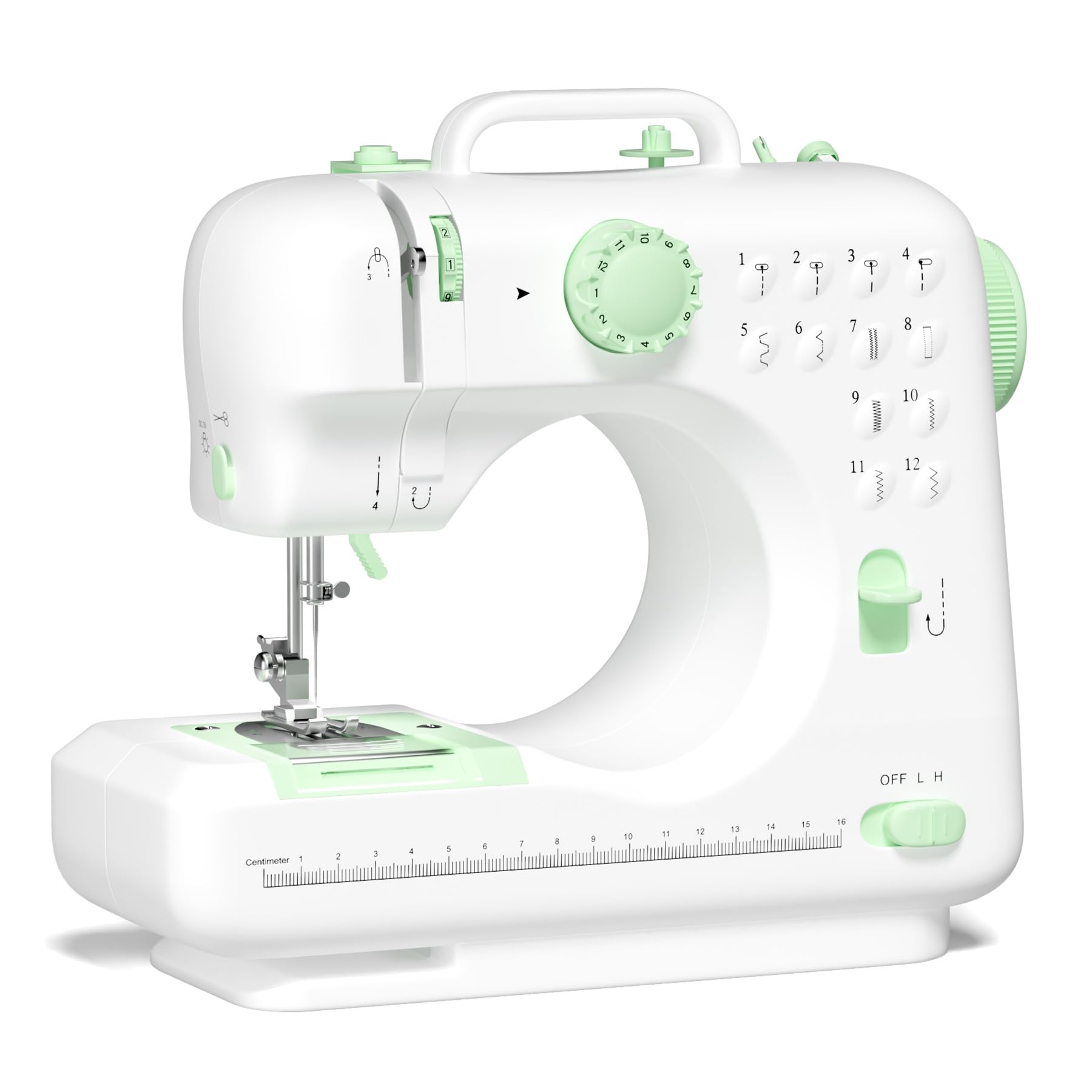 Photo 1 of Verdanika Beginner Sewing Machine, 12 Built-in Stitches with Foot Pedal, 2-Speed Control, Portable Mini Sewing Machine for Home Travel Use & Sewing Enthusiasts (green)