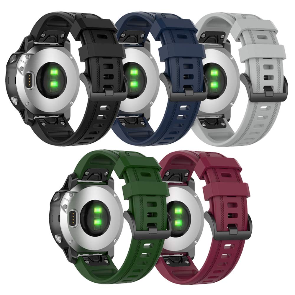 Bracelet pour Garmin Fenix 7S/6S/5S, bracelet de rechange en silicone souple pour montre intelligente Garmin Fenix 7S Pro/6S Pro/5S Plus/D2 Delta S