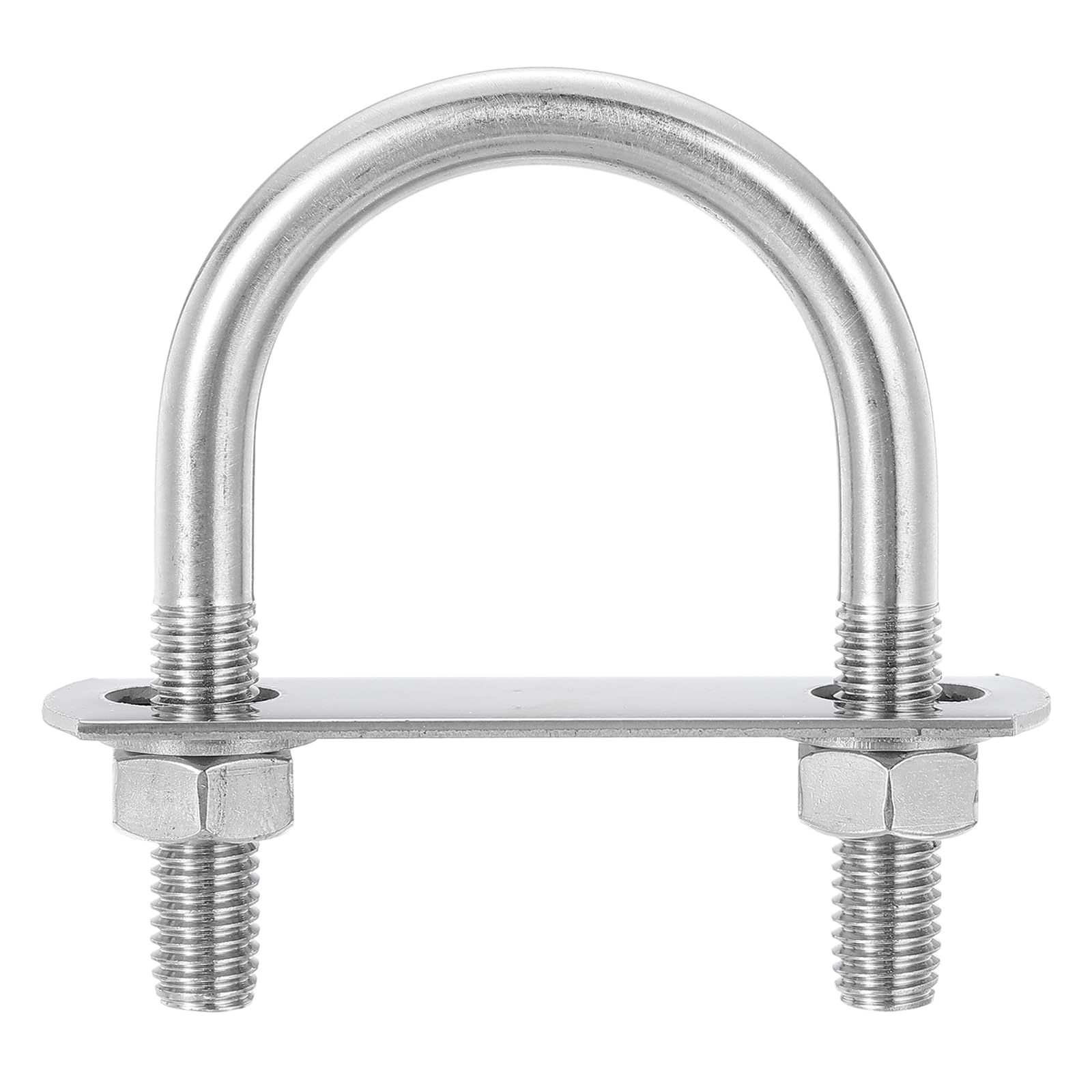 QUARKZMAN 8 Set U Schrauben M10 x 45mm ID x 76mm Länge Runde U Bügelschraube Edelstahl 304 Klammer Schellen U-Bolzen mit Gewinde Muttern Rahmenplatte Unterlegscheibe für Rohr Befestigung