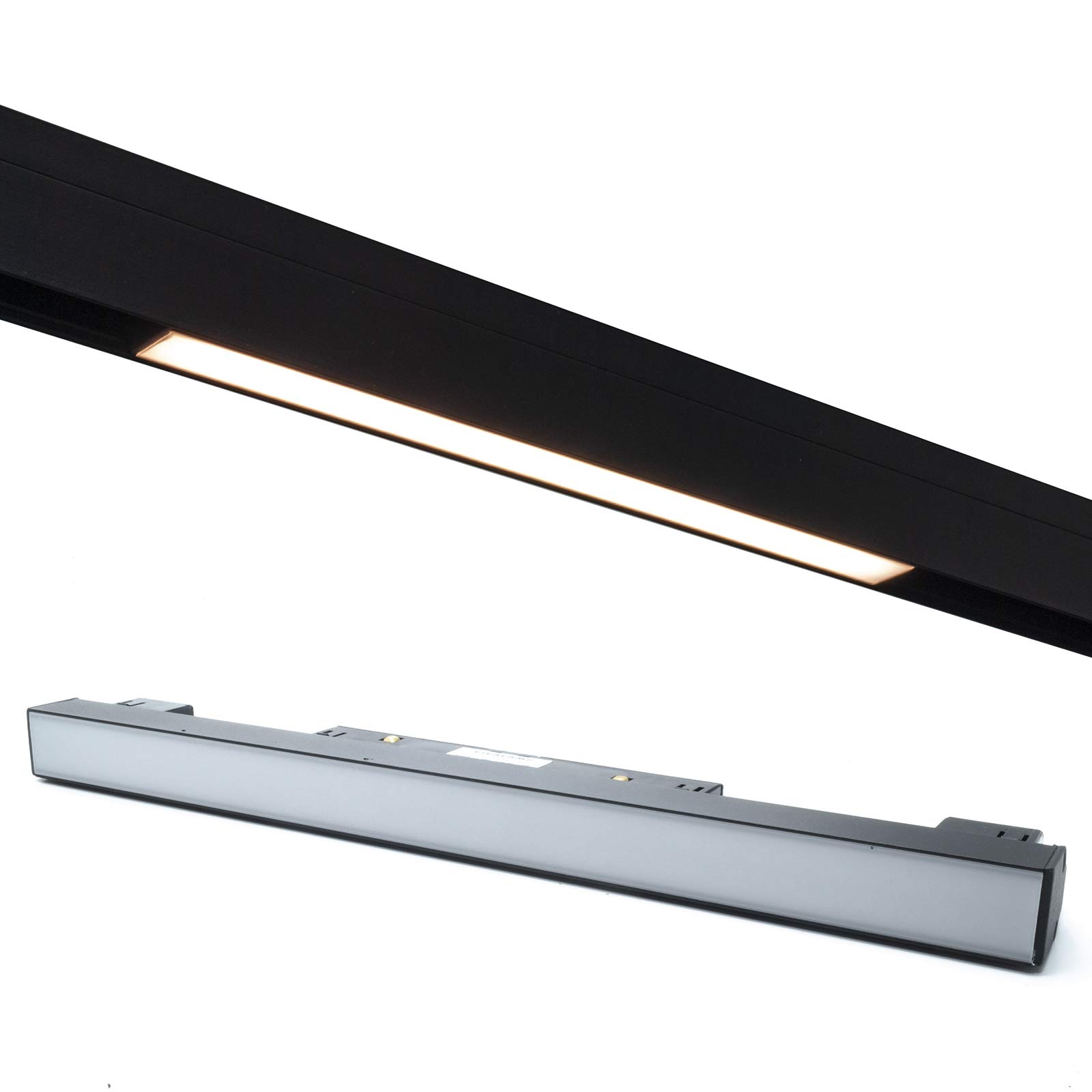 Planetitaly Faretto track per binario magnetico 48V barra luminosa slim LED 10W CCT da 3000K a 6400K luce dimmerabile cucina ufficio negozio 30cm