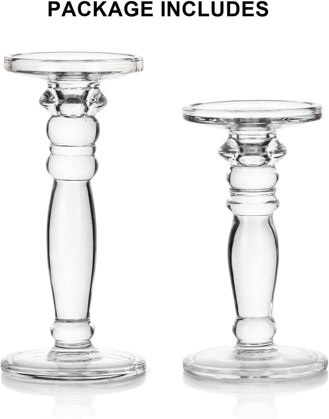 Candle Holders Glass Candlestick Holders Pillar Candle Holder Crystal Taper Party Decor