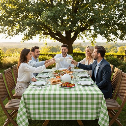 Nappe rectangulaire jetable plastique 137x274 nappe buffet anniversaire verte - 8