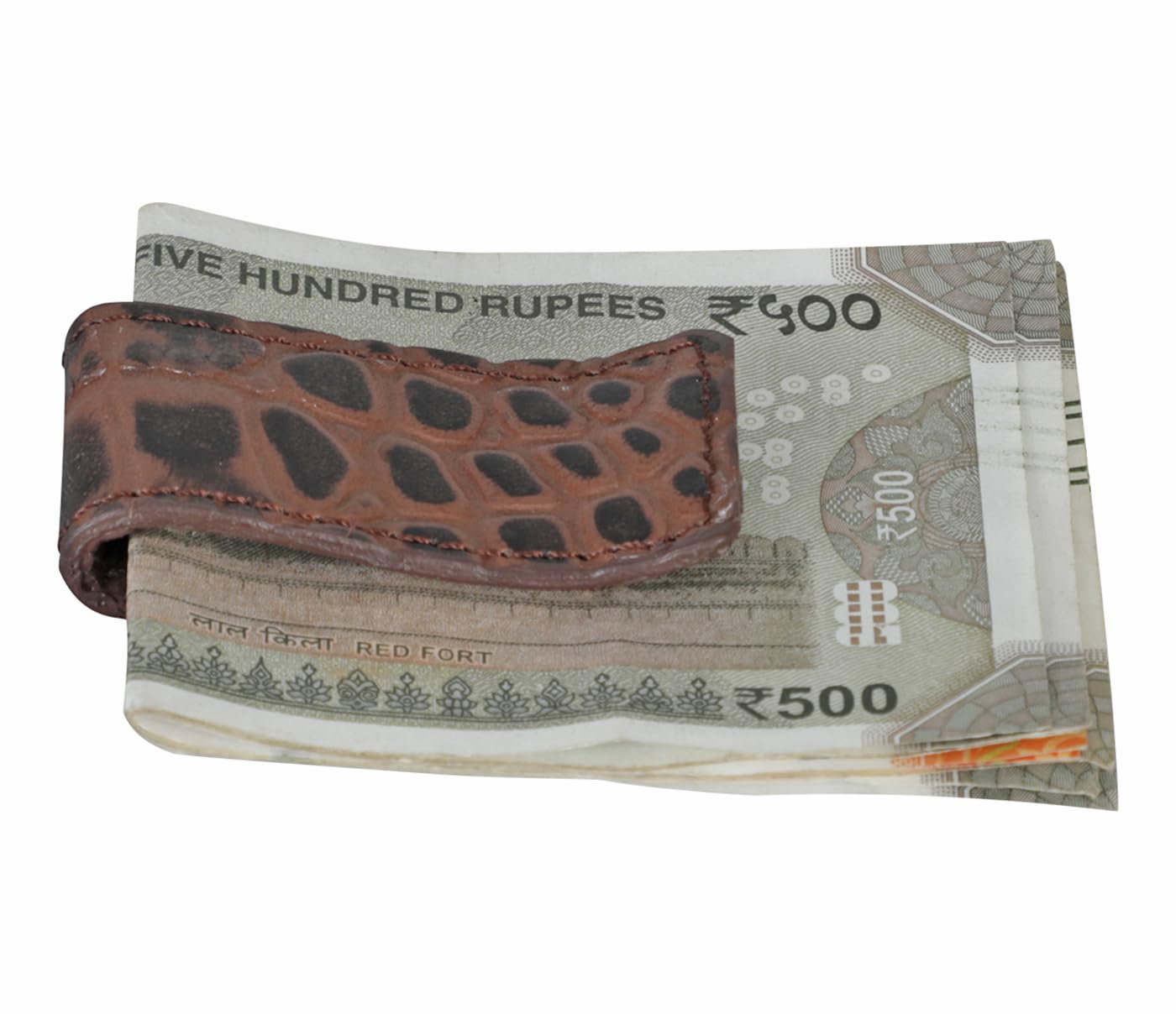 Minimalist Slim Leather Money Clip Wallet and Credit Card Holder for Men and Women Slim Design Front Pocket, 7 cm, W336 Brown