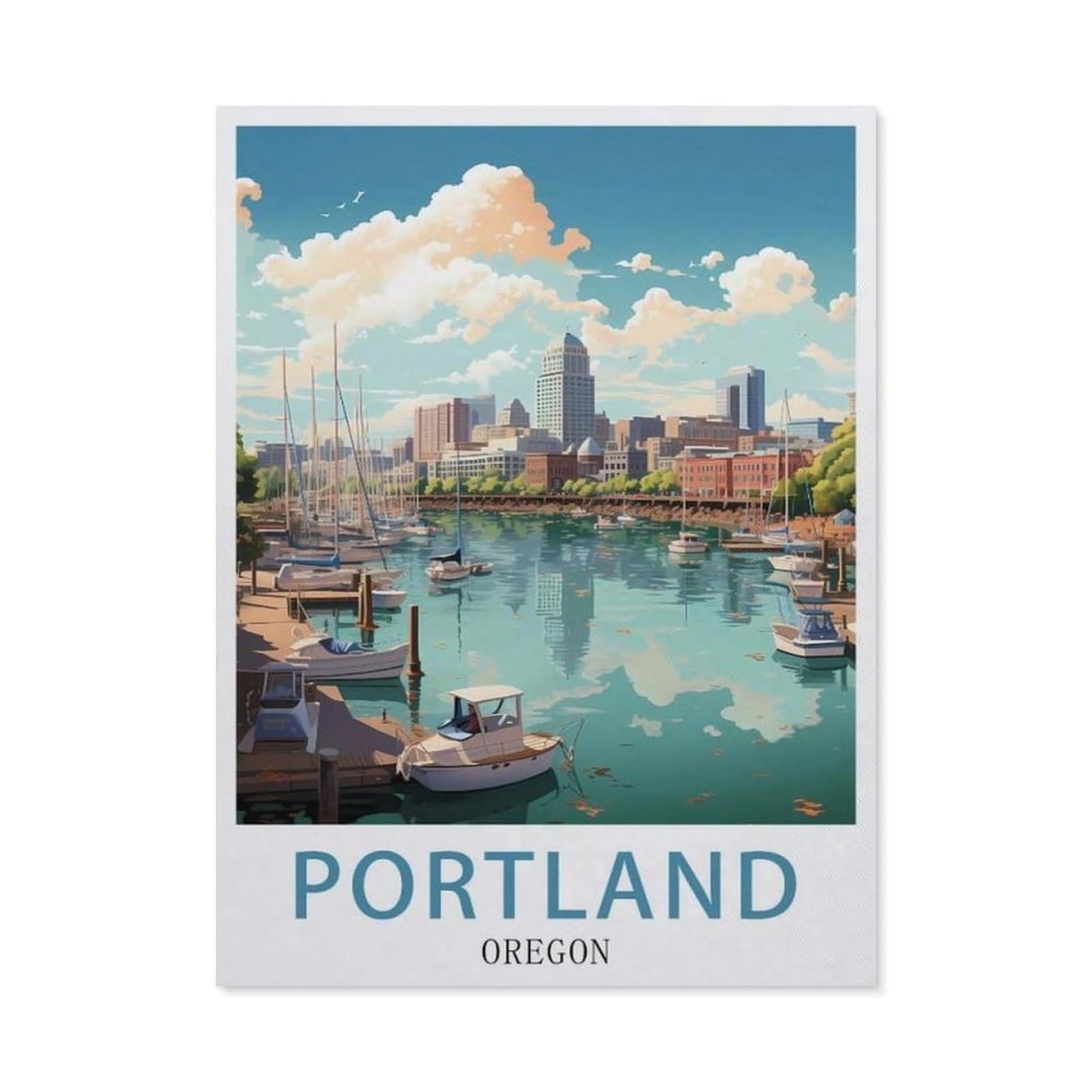 Vintage Art Metal Signs Funny Sign，Portland Oregon(20x30cm）