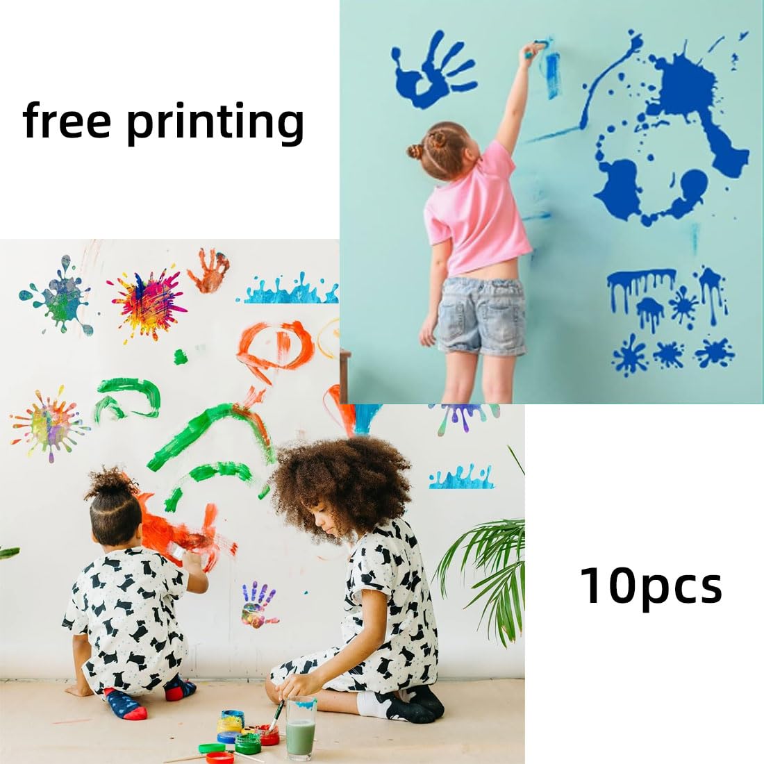 Stencil Splatter E Graffiti - 10 Pezzi Riutilizzabili, Per Scarpe E Decorazioni