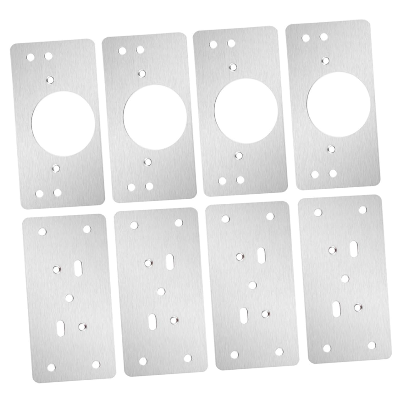 CIYODO 4 Sets Cabinet Door Repair Sheet Repair Bracket Hinges for Cabinet Doors Furniture Shims Hinge Mounting Sofa Hinge Repair Cabinet Hinge Cabinet Repair Plate Stainless Steel Silver