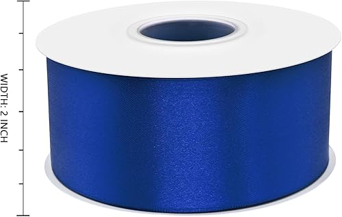 Miniatura 672 de Cinta de satén rosa polvoriento de doble cara de 1/4 pulgadas x 50 yardas, cintas de poliéster polvorientas para envolver regalos, cinta de tela