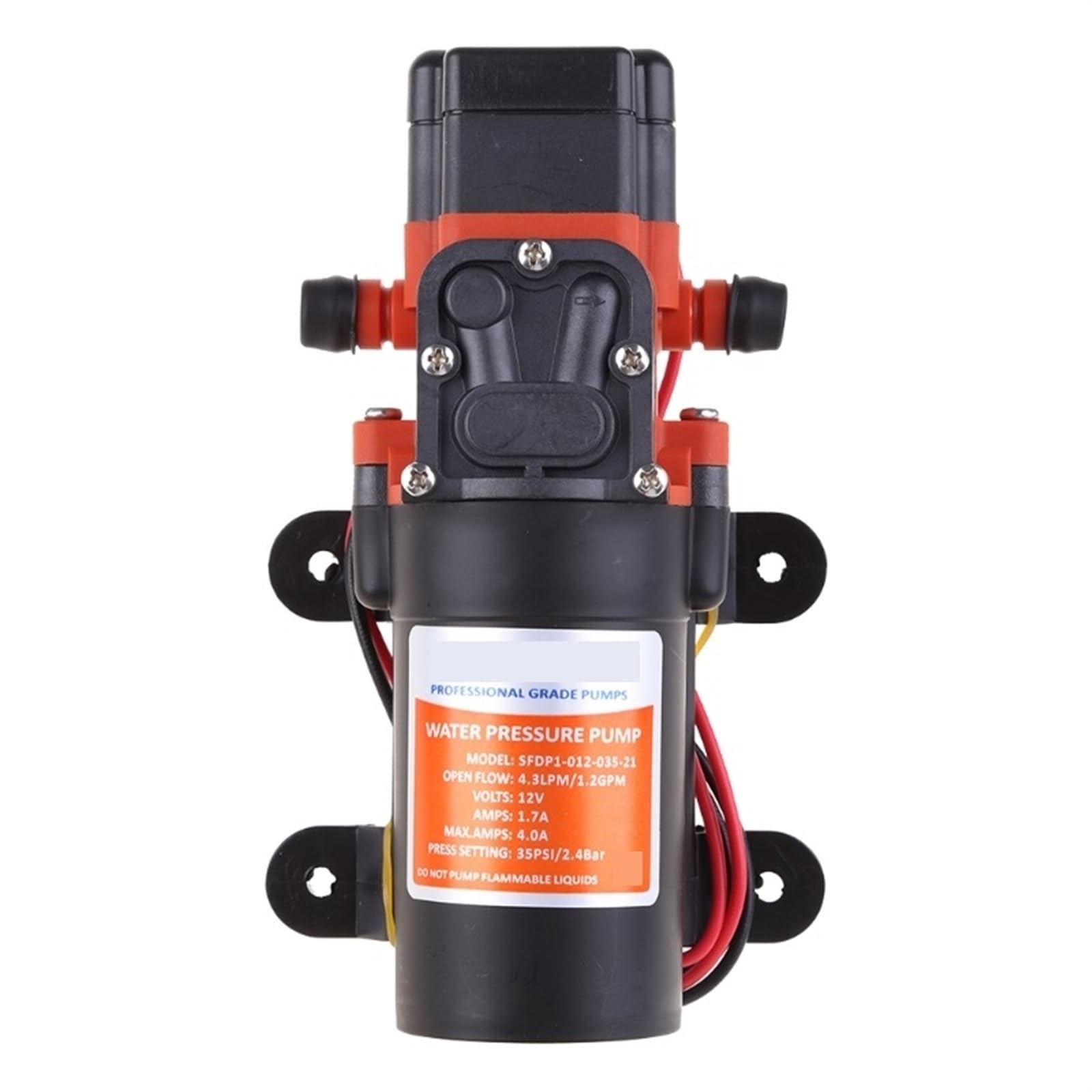 Cczrd One Color 35Psi 12V Marine Diaphragm Water Pump Self Priming Boat Accessories Smooth Operation Flow Steady Reliable