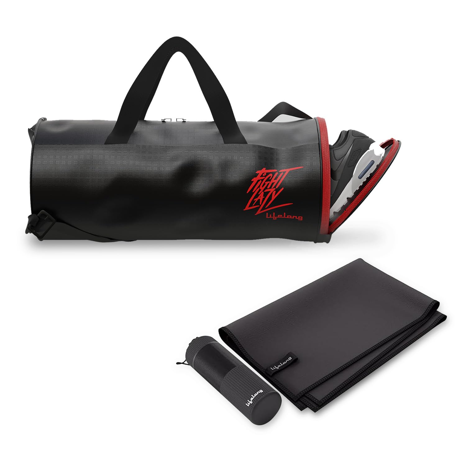 Unisex Gym Bags and Towel/Adjustable Shoulder Bag for Men/Duffle Gym Bags/Fitness/Sports &Travel,Towel for Gym, Spa, Swimming, Fabric-image-14