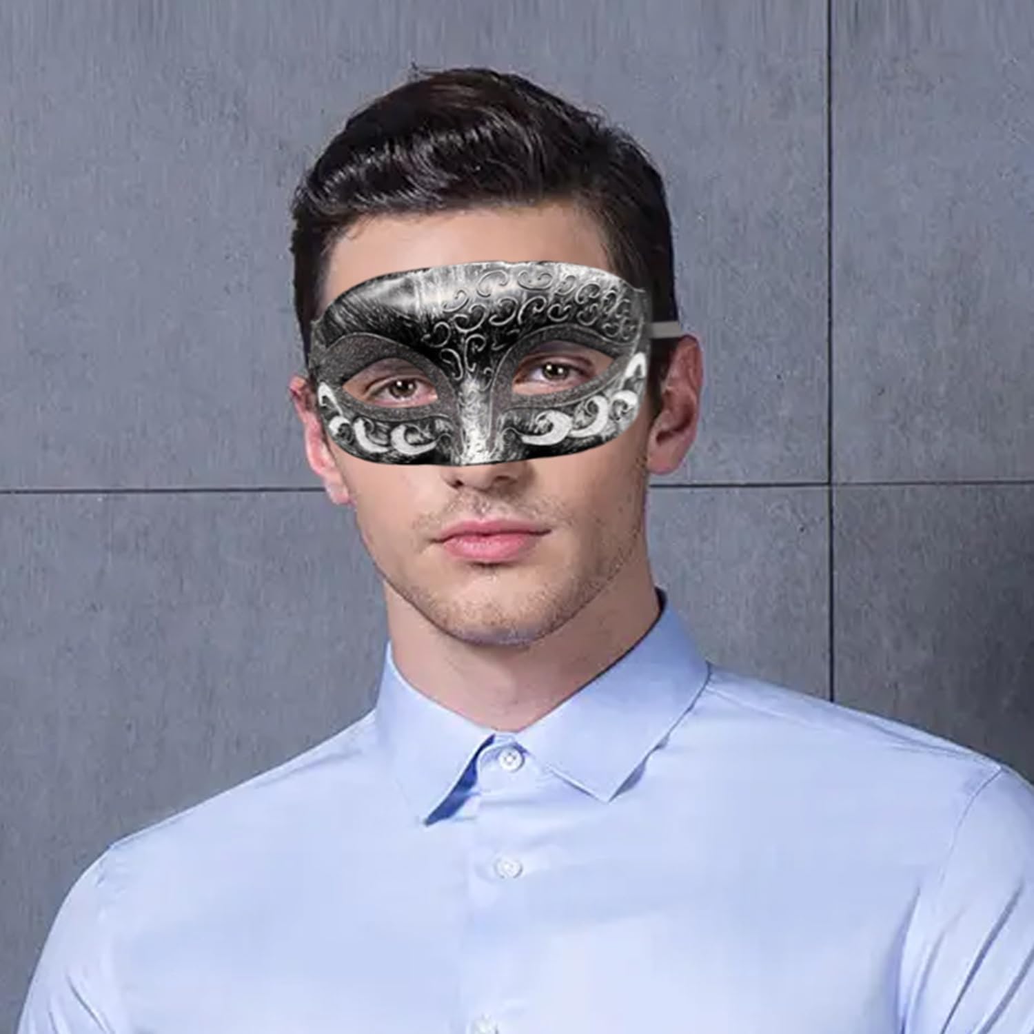 Couple Masquerade Mask Set - Venetian Style Masks for Halloween, Costume Parties and Carnival - Image 3