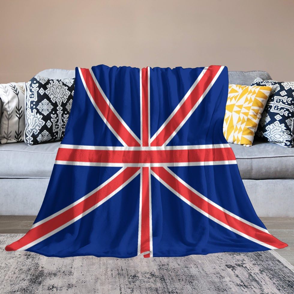 Couverture drapeau Royaume-Uni en peluche, cadeau idéal pour voyage - 6