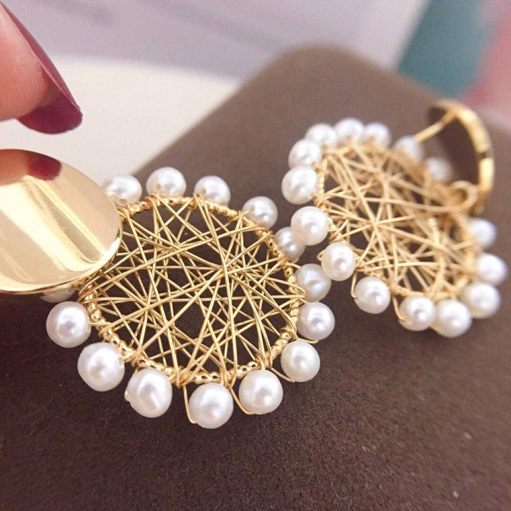 Las Mujeres Pendientes De Perlas De Agua Dulce Temperamento Noria Retro Elegante Lujo Luz Simple Dones Creativos