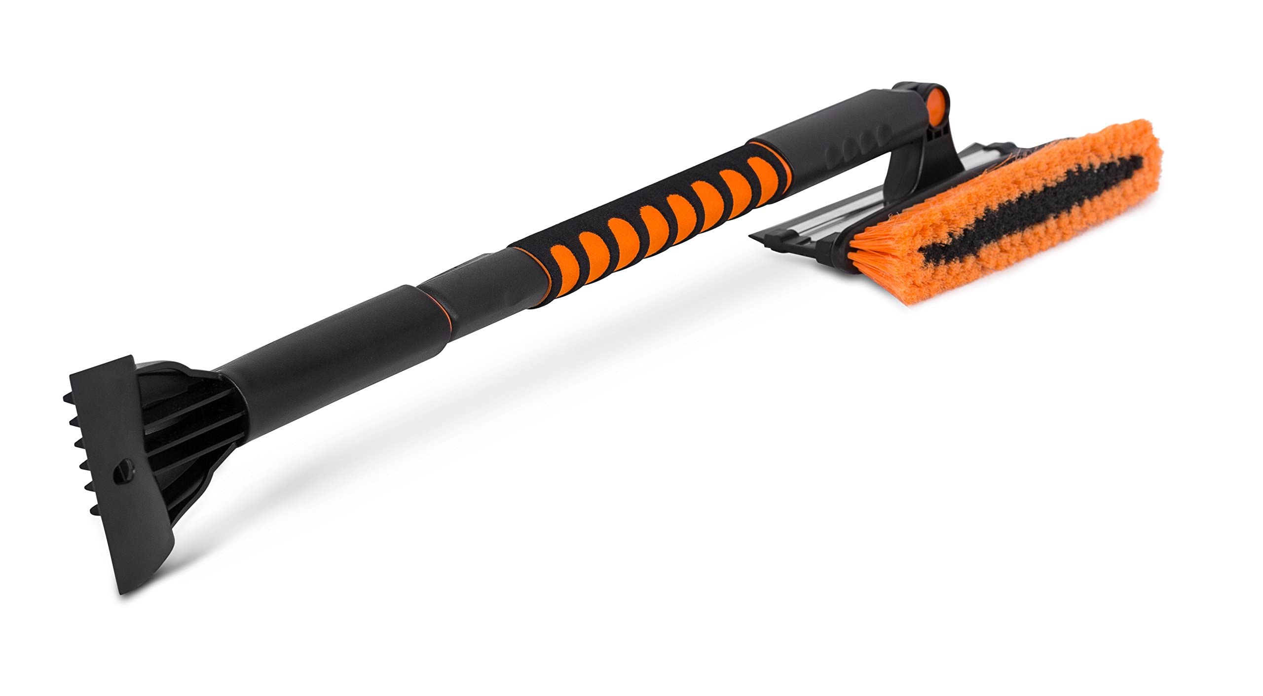 BIRDROCK HOME Spazzola da neve estensibile da 99,1 cm, con raschietto per ghiaccio rimovibile, per auto, 28 cm di larghezza, con setole, dimensioni: auto e SUV, corpo in alluminio leggero con