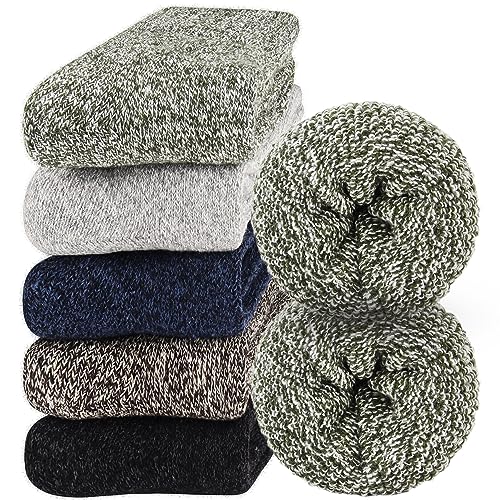 Jeasona Winter Wool Hiking Socks for Men Thick Warm Thermal Boot Gifts for Men Dad