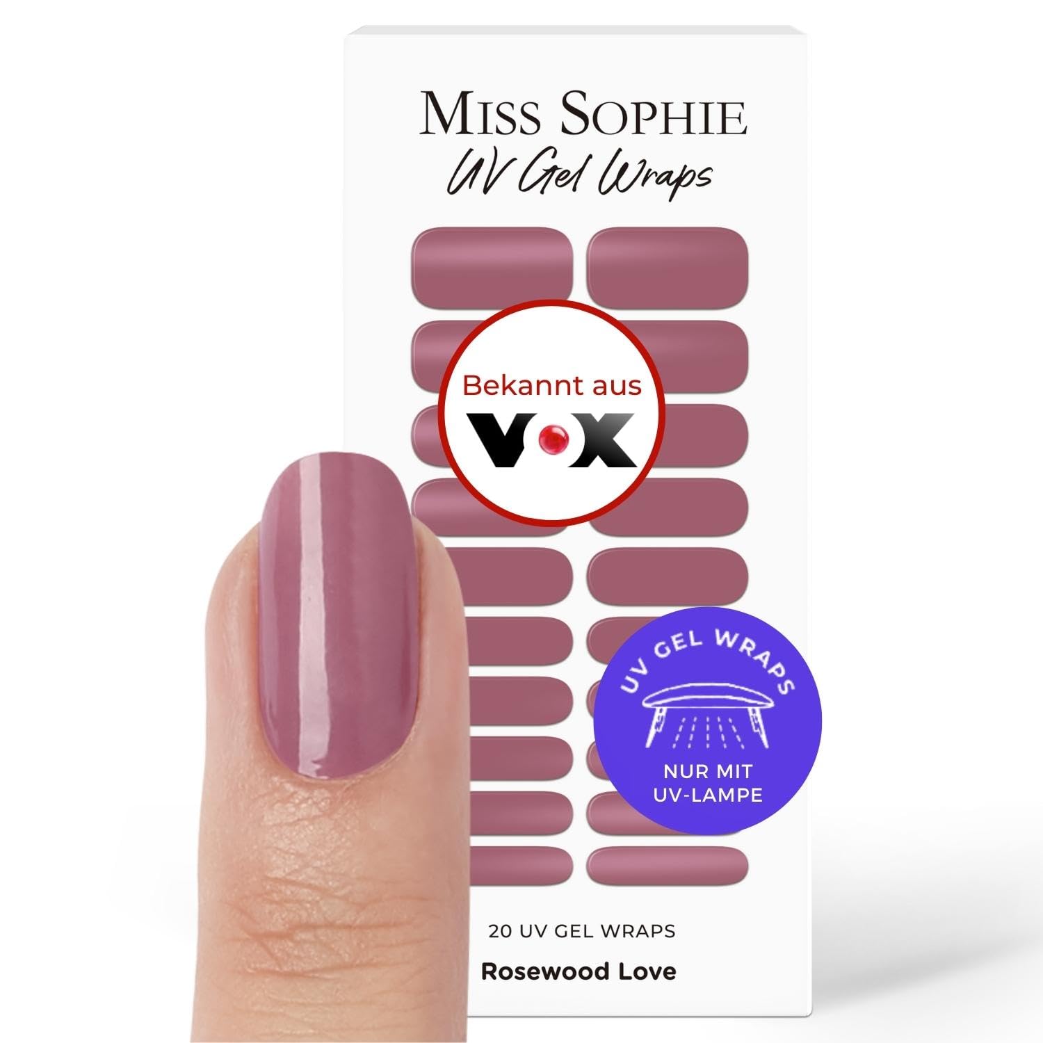 Miss Sophie UV Gel Nagelfolien Rosewood Love UV I 20