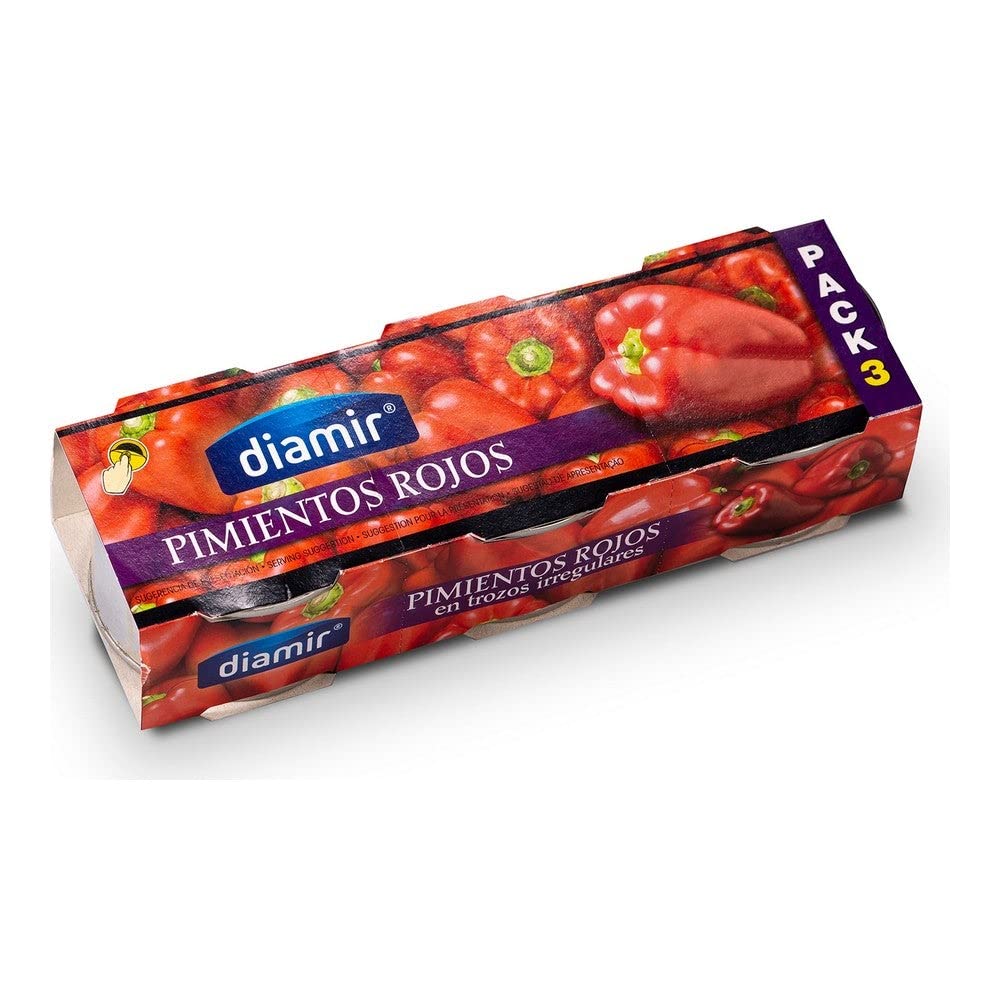 DIAMIR pimiento morrón pack 3 latas 180 gr