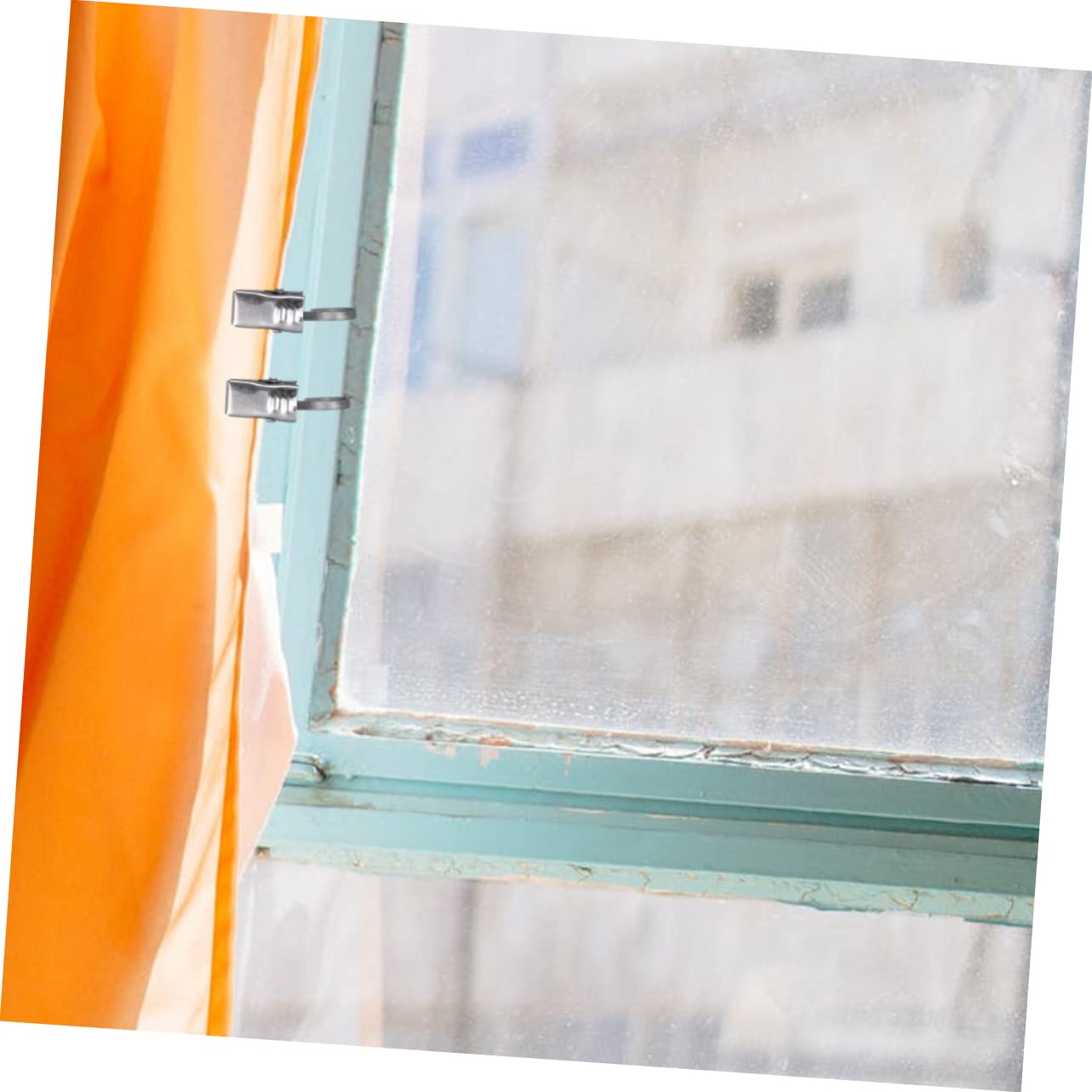 OUNONA 20Pcs Rustproof Satin Nickel Drapery Ring Clips with Hook for Easy Installation for Home Office Schools and Clinics Heavy Duty Spring Tension Design for