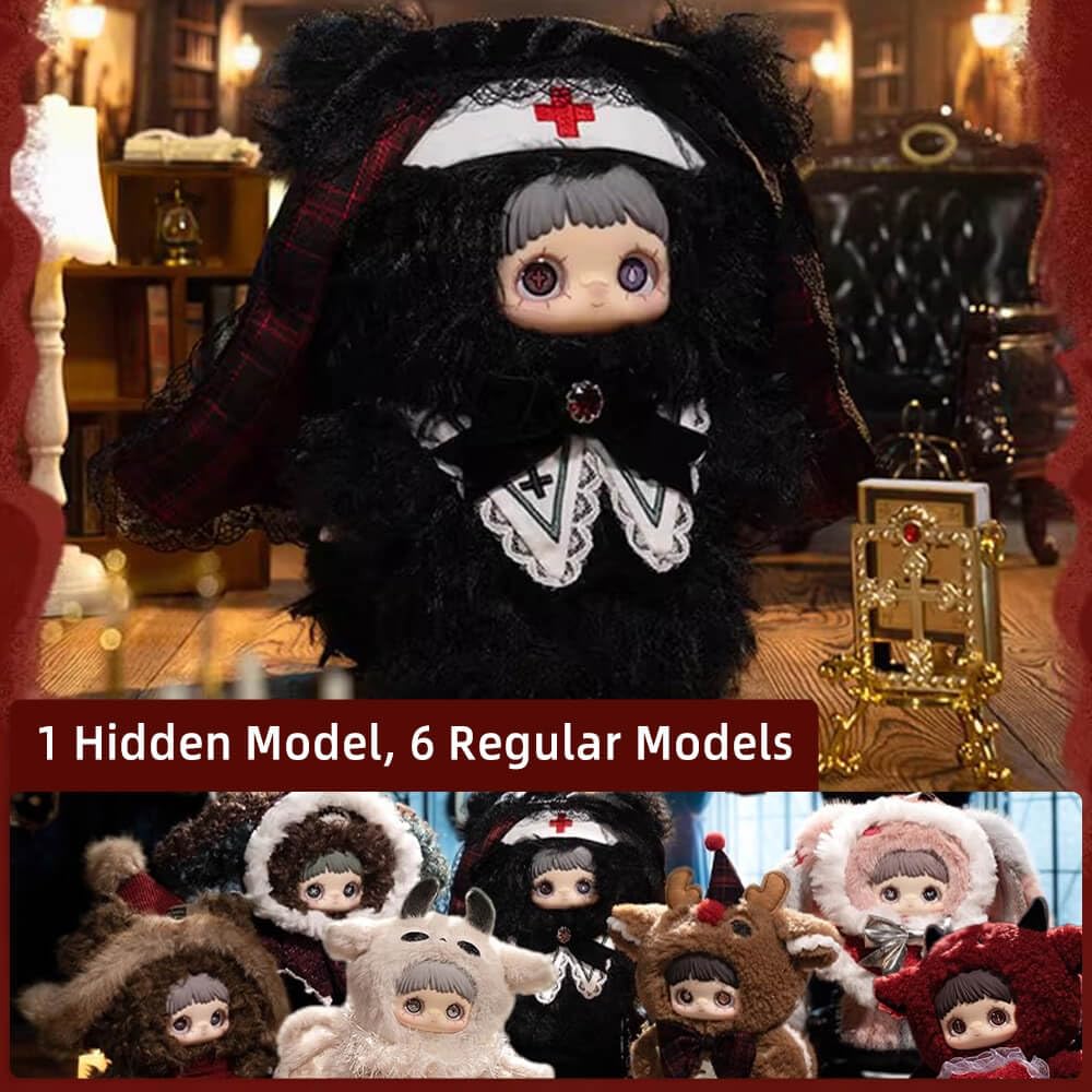 niannyyhouse Maymei Winter Weird Series - Caja ciega de muñeca de peluche, llavero de peluche de 8 pulgadas, bonitos regalos coleccionables (6 piezas)