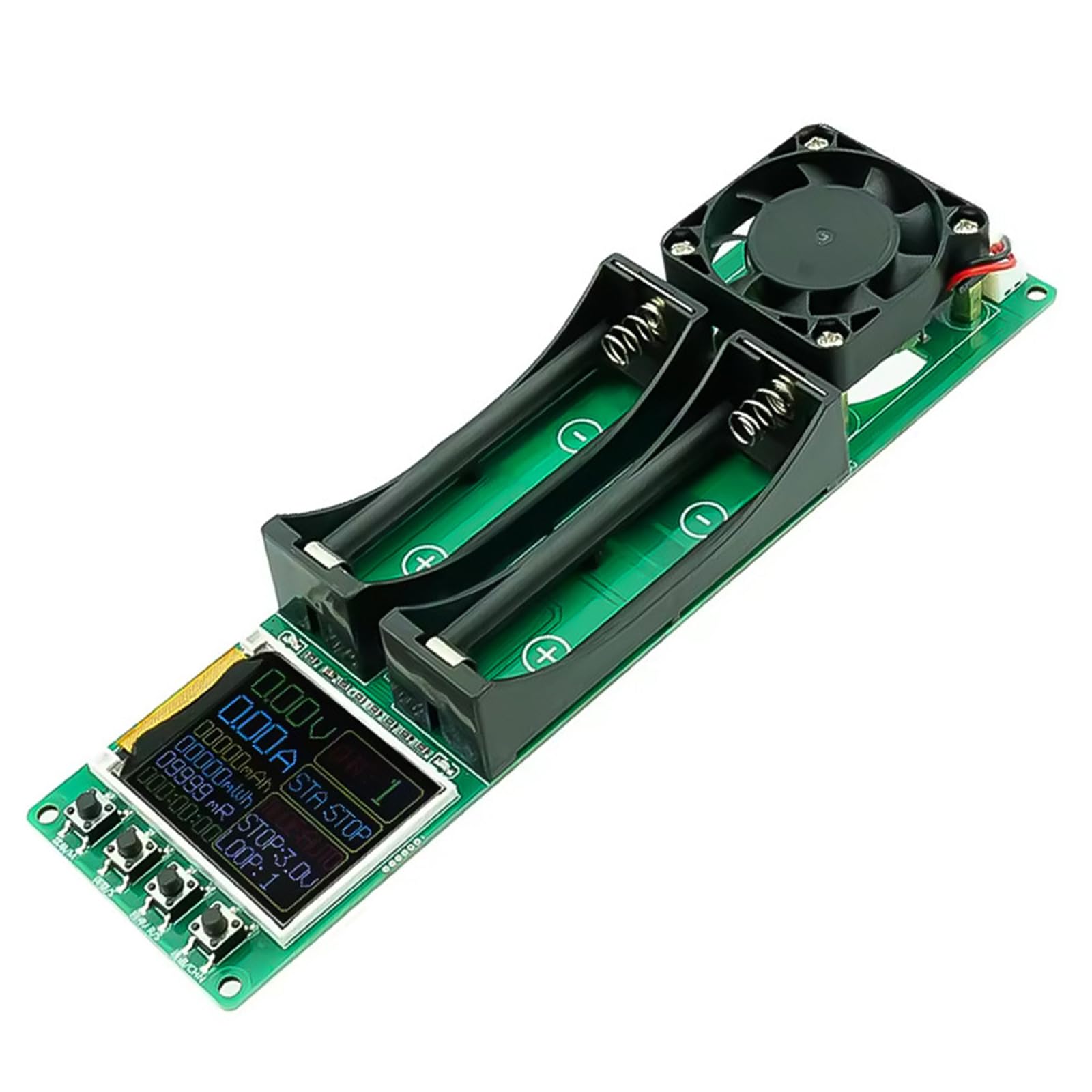 Tsophreniq Channel Battery Tester: Internal Resistance & Capacity Measurement, Auto Discharge Cycling 9 Cycles, For 18650 Batteries, 1A Current, Auto Stop Independently Charging Discharge Tester