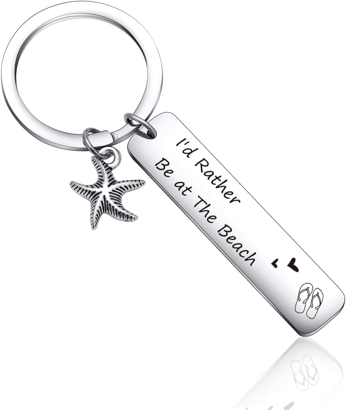 Beach Keyring Nature Lover Gift Birthday Gift Best Friend Keychain Starfish Keychain
