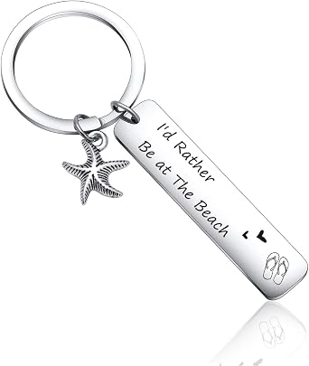 Beach Keyring Nature Lover Gift Birthday Gift Best Friend Keychain Starfish Keychain