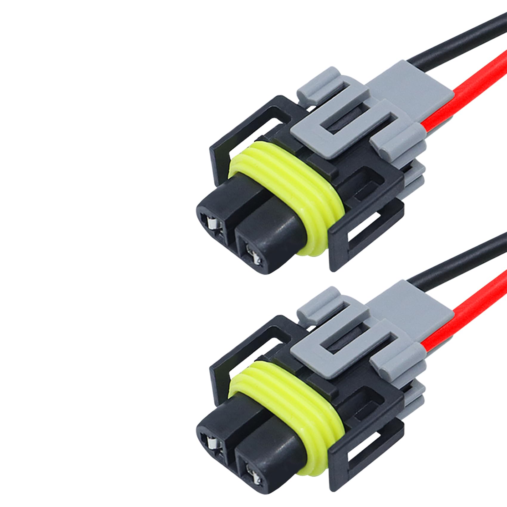 2Pcs Fog Lamp Connector, Harness Socket Wire, Fog Light Harness Plug, Fog Lamp Harness Lamp Holder, Connectors for Fog Lights Headlights, DJ7028Y-2.8-11-21 Lamp Socket Compatible with H8, H9, H11 Lamp