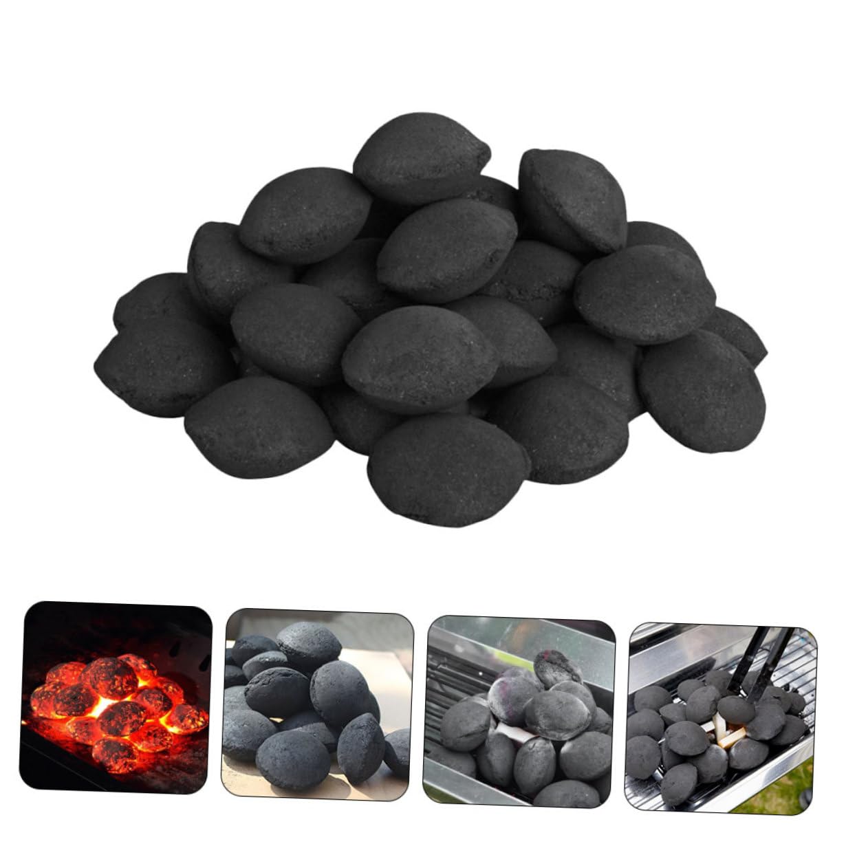 BESPORTBLE Charbon de Bois Multifonctionnel pour Barbecue, Allumage Facile, Résistant au Vent, pour Activités Extérieures et Bushcraft