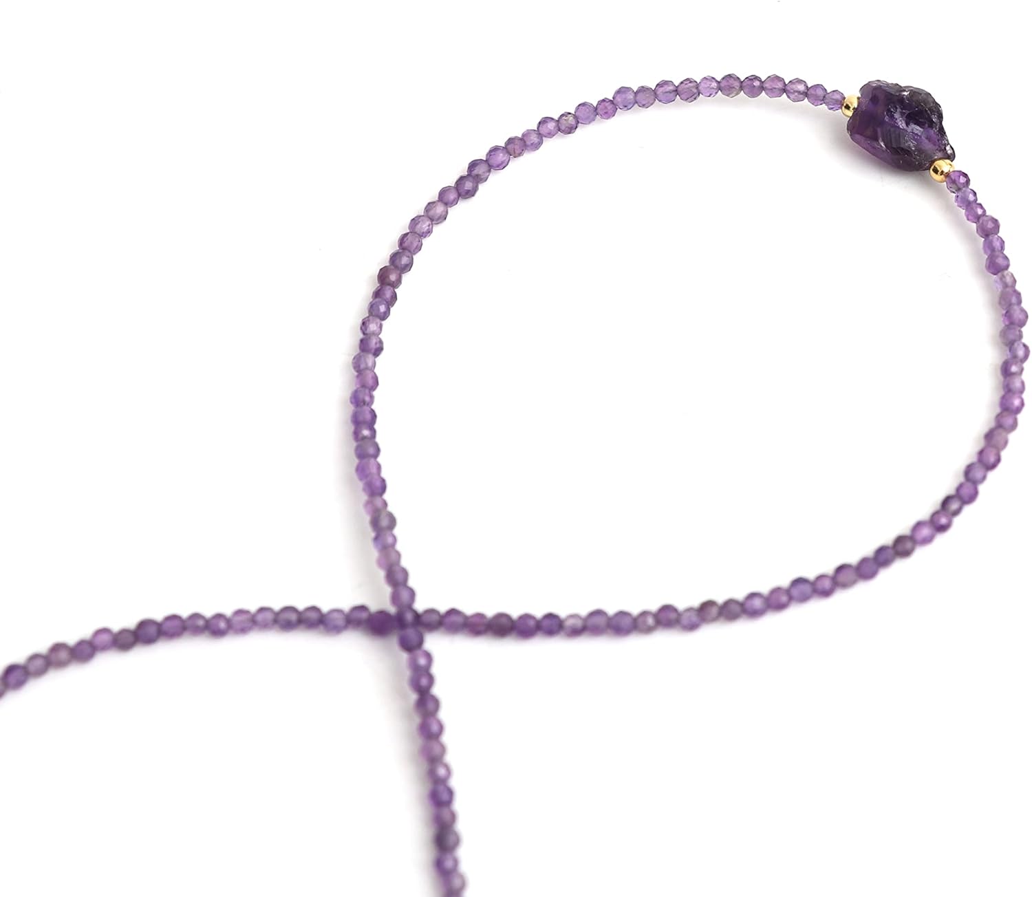 Natural Beaded Gemstone Choker Necklace,Faceted Beads With Raw, Birthstone Necklace, Energy Healing Crystal, Gift For Her, 925 Sterling Silver Jewelry 18 Inch