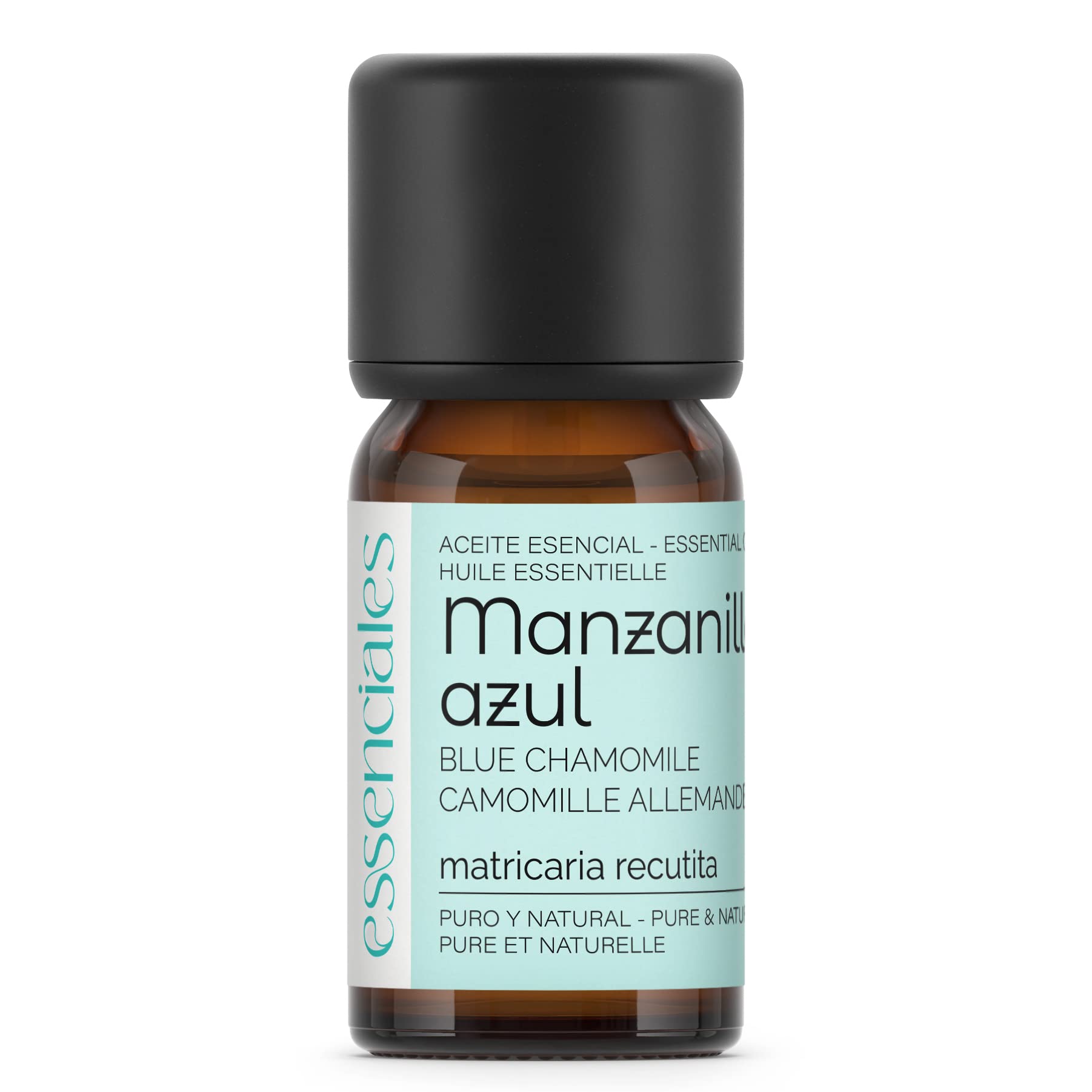 ESSENCIALES Aceite Esencial de Manzanilla Azul 10 ml – 100% Puro y Natural – Aroma Natural – Ideal para Difusor, Cosmética DIY y Aromaterapia