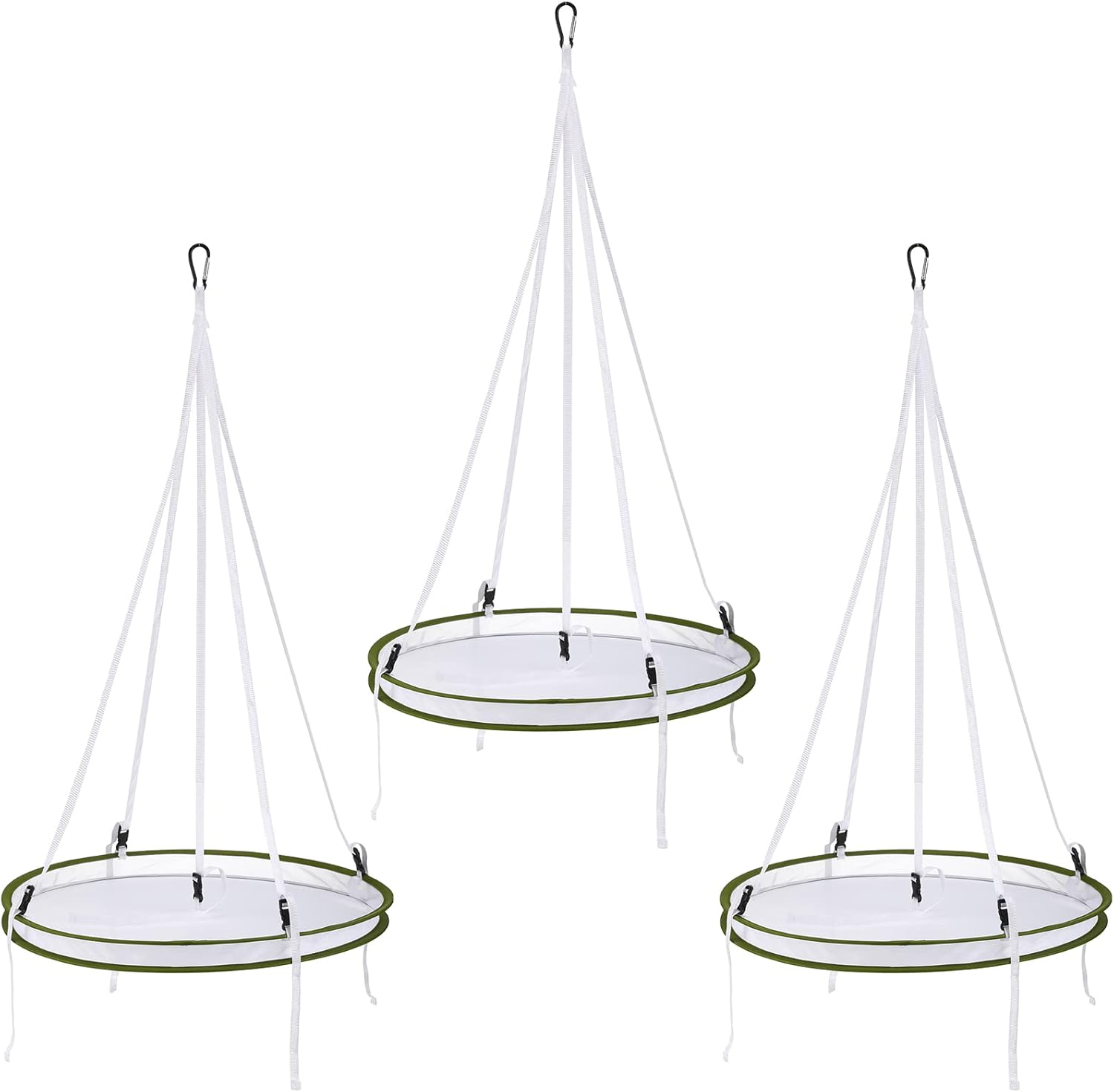 Eaasty 3 Pieces Seed Hoop Catcher Bird Feeder Platform