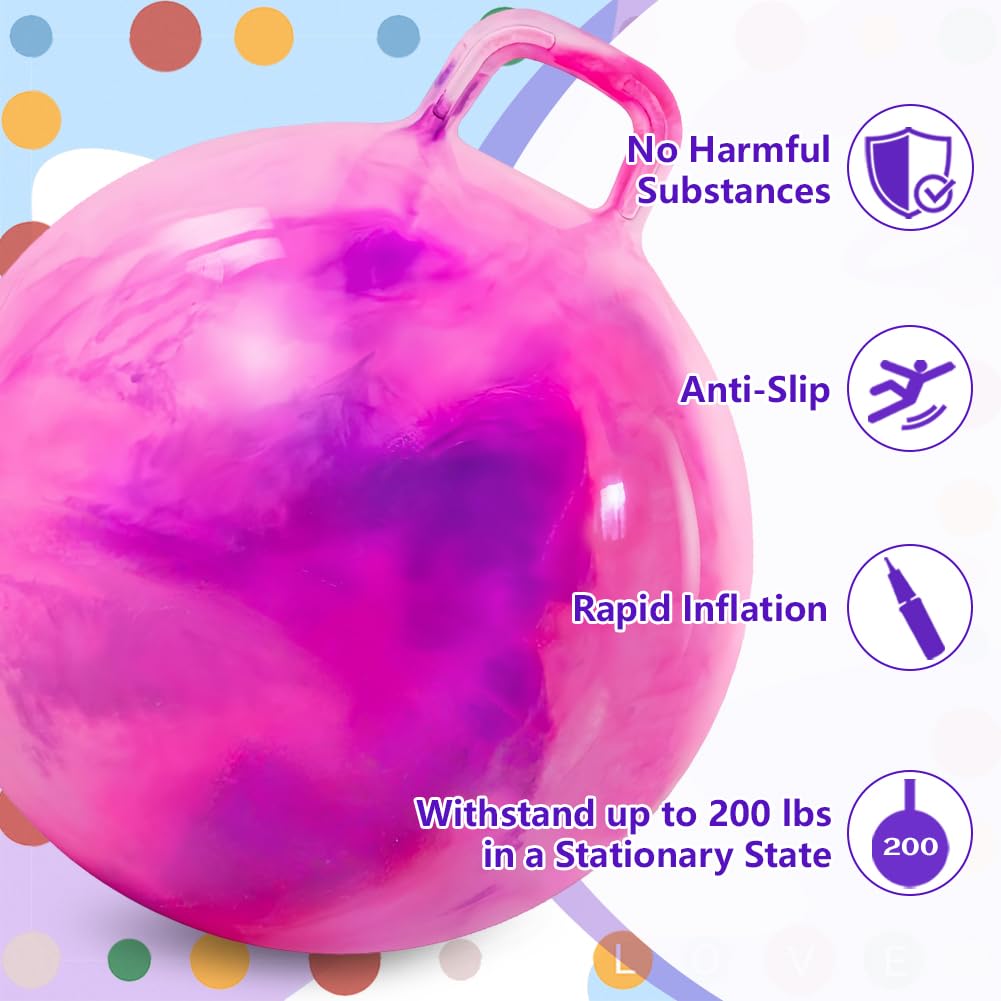 Pallone da Salto, Planet Palla da salto, Spazio Tramoggia con Pompa, per bambini dai 3 agli 8 anni, diametro 45 cm, Rosa Viola