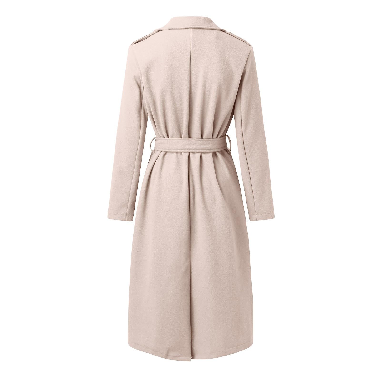 Cappotto Elegante Cappotto di Lana con Scollo a V e Maniche Lunghe Autunno Inverno da Donna Viaggio