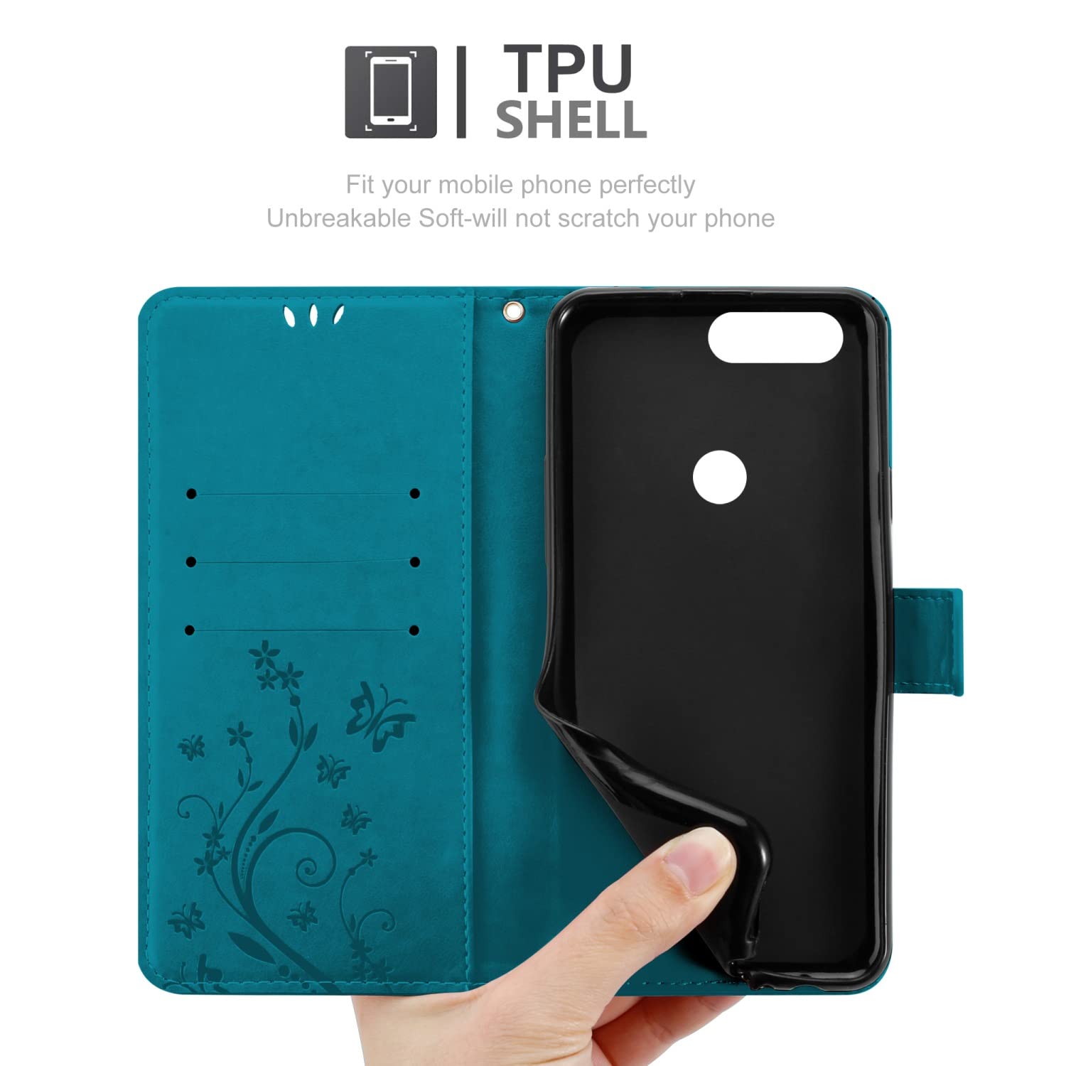 Cadorabo Custodia Libro per OnePlus 5 in ROSSO MELA - con Vani di Carte, Funzione Stand e Chiusura Magnetica - Portafoglio Cover Case Wallet Book Etui Protezione