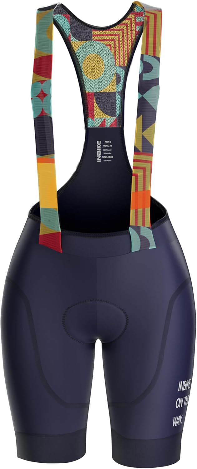 INBIKE Women's Cycling Bib Shorts with 3D High Density Sponge Padded Long Cycling Breathable Bib Shorts …