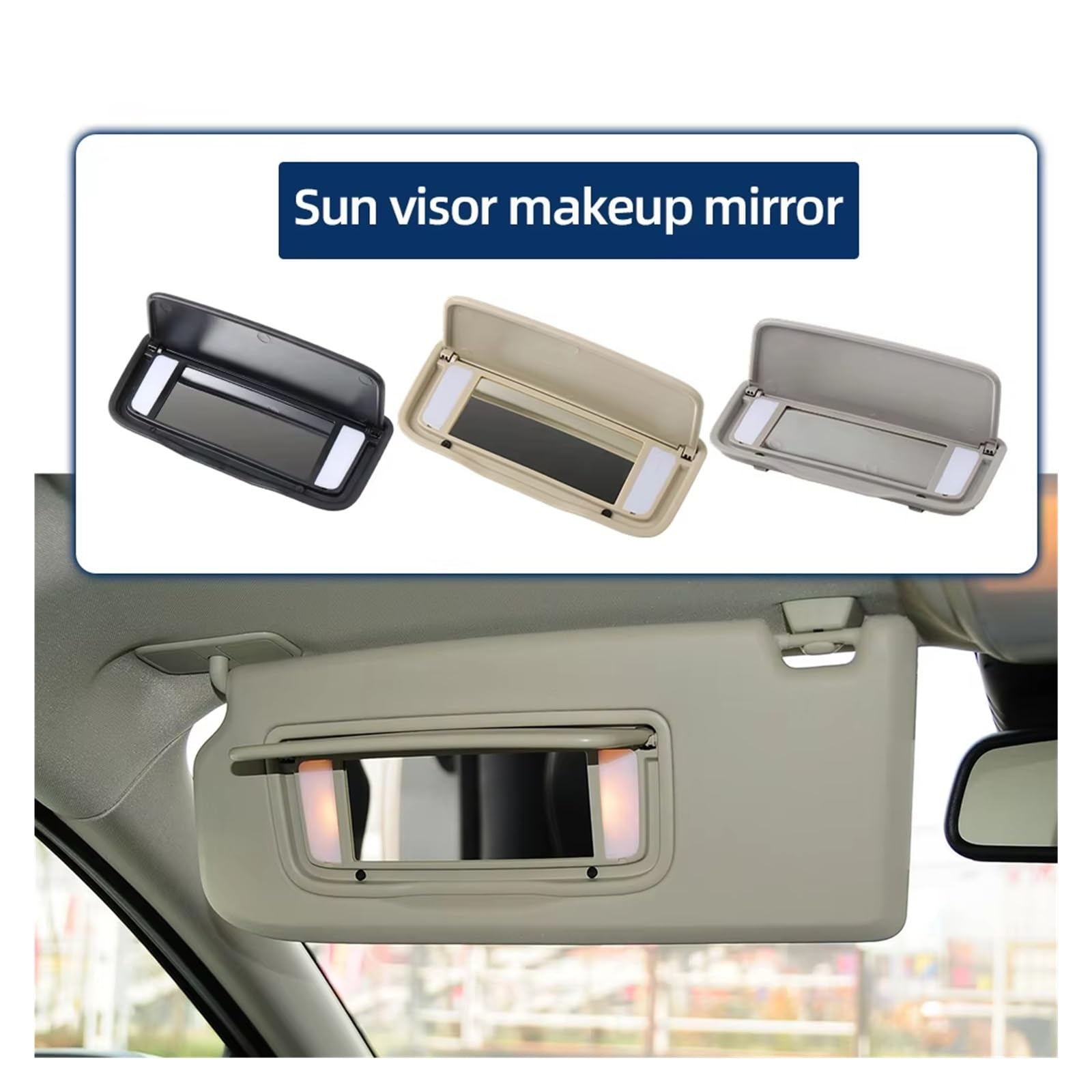 Fahrerseite Sonnenblende Für Volvo Für XC60 Auto-Sonnenblende | 2013–2017 für XC90 2013–2014 39819389 Auto-Front-Sonnenschutz, Make-up, Kosmetikspiegel-Abdeckung(Schwarz)