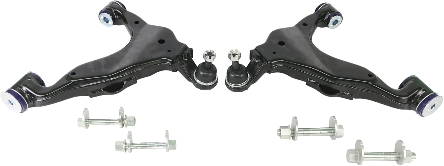 SuperPro TRC482 Front Lower Control Arm and Camber Pin Set - Double Offset Extended Range of Adjustment Compatible with 03-09 Lexus GX470, Toyota 4Runner and 07-09 FJ Cruiser