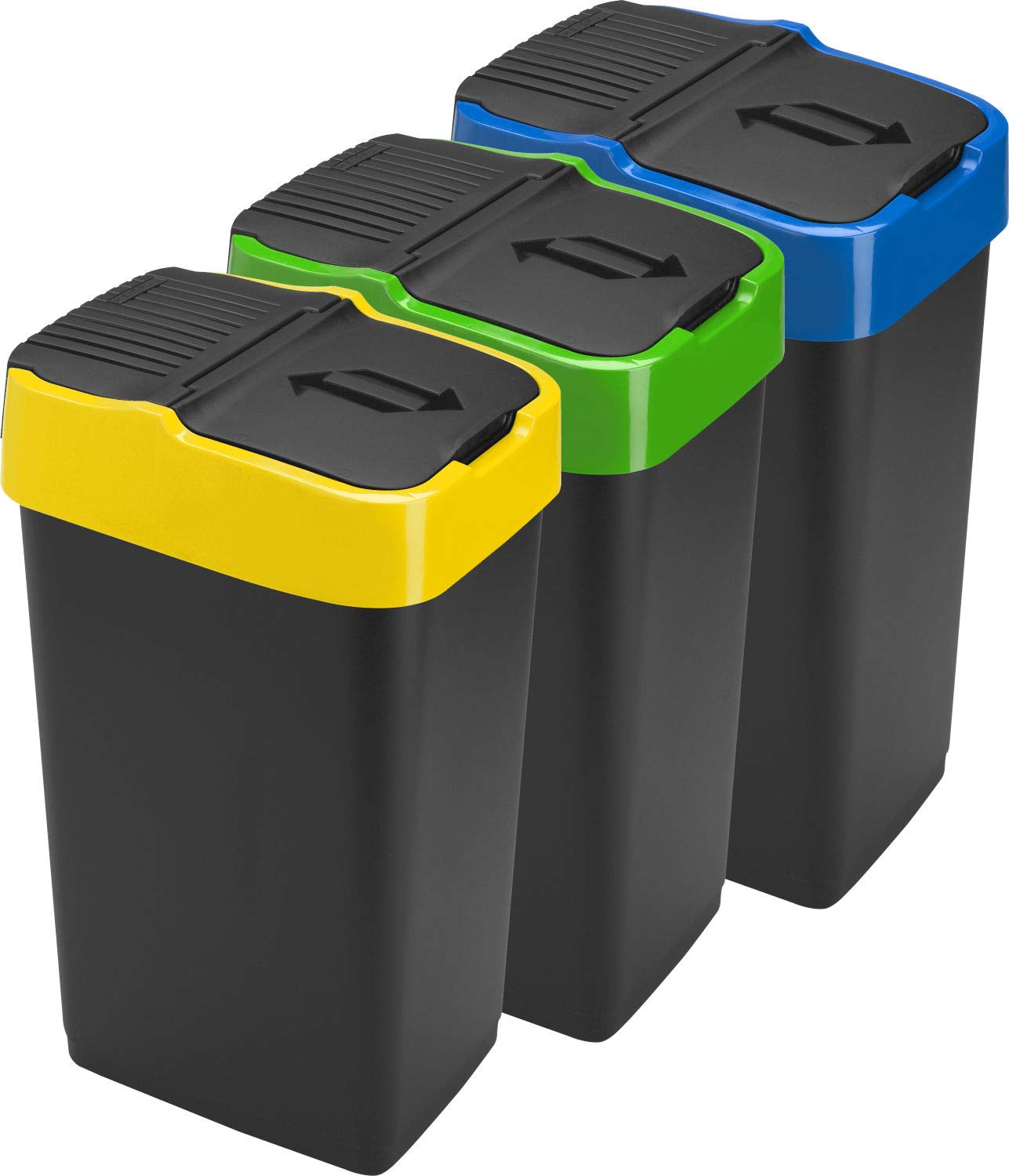 Buy Sterling Ventures 3x 35L Plastic Indoor Recycling Bin with Double