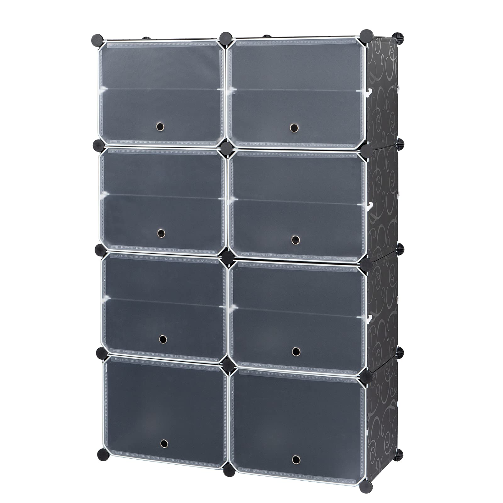 Photo 1 of 8 Cubes Shoe Rack,Portable Shoe Rack Organizer,Stackable Detachable Free Standing Shoe Rack,Plastic Shoe Storage Cabinet,Shoe Storage Boxes,with Doors,for Closet, Hallway, Bedroom, Entryway (White)
Black