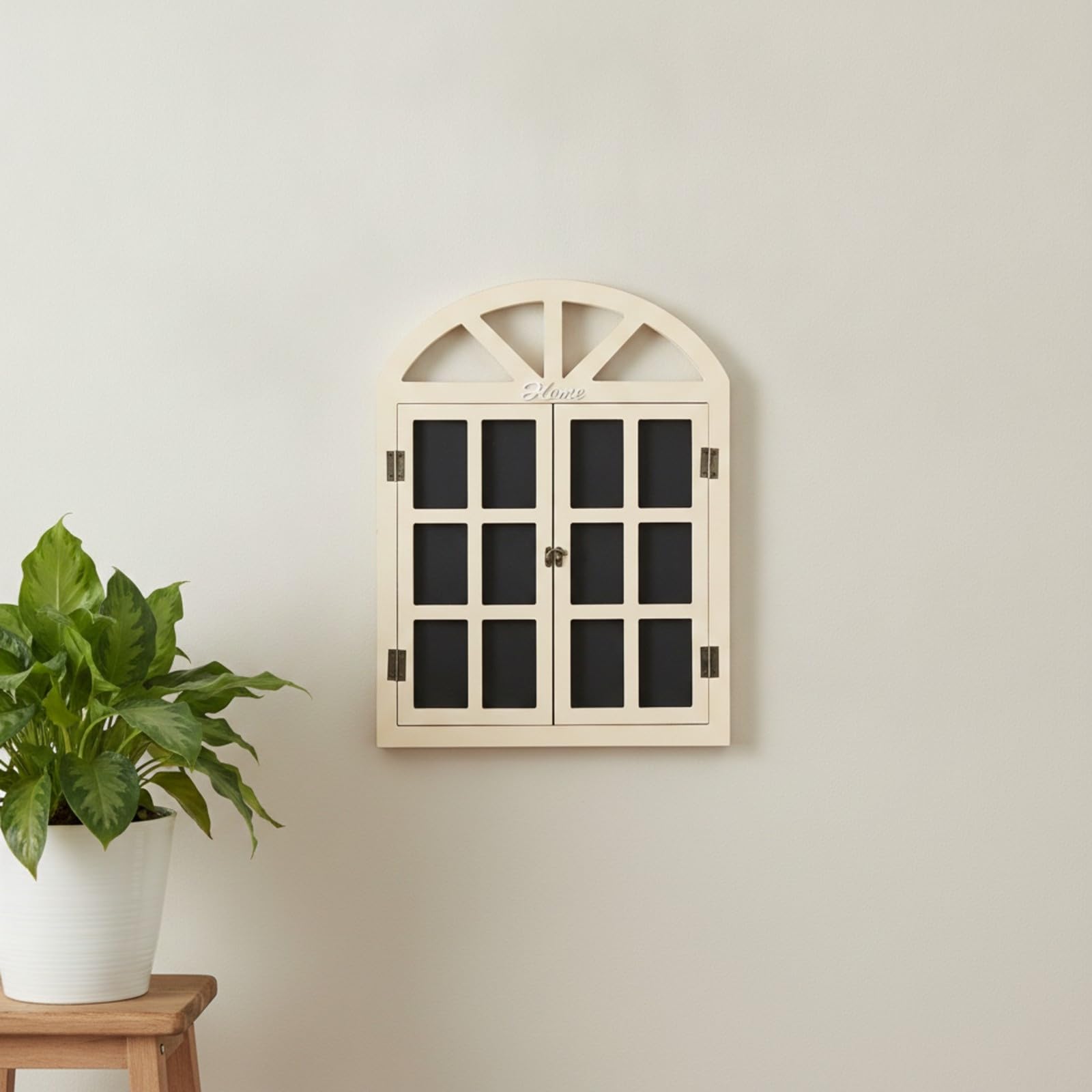 rockible Lavagna a Forma di Finestra Elegante | Lavagna per Gesso, Leggera, Decorazione, Bar, Beige