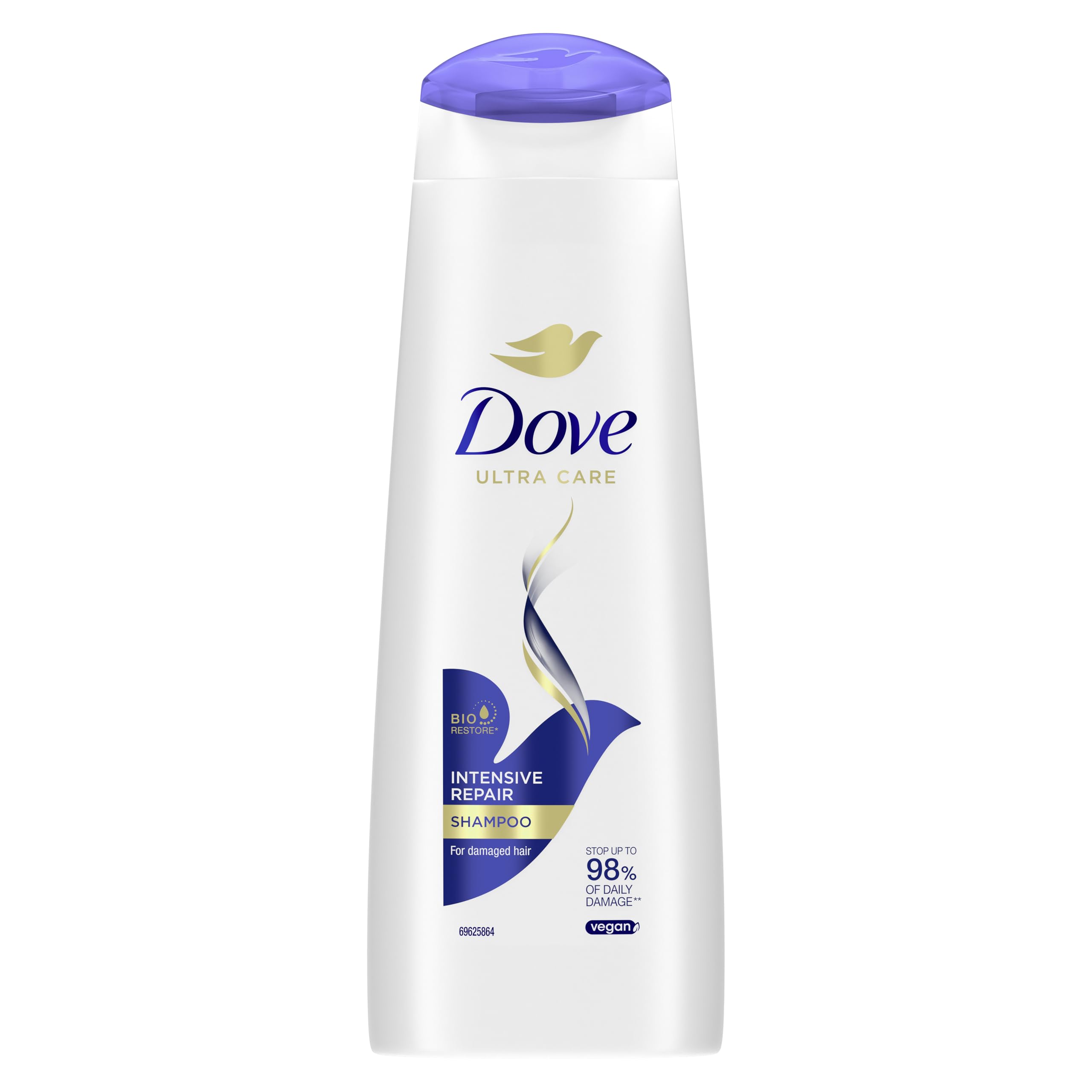 DOVE - Shampooing Réparation Intense - Nourrit les cheveux abîmés - Renforce les cheveux et aide à la réparation (lot de 6x250ml)