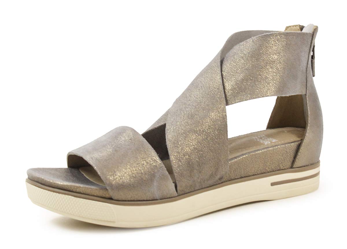 Eileen Fisher Sport Platinum Metallic Suede 7 B (M)