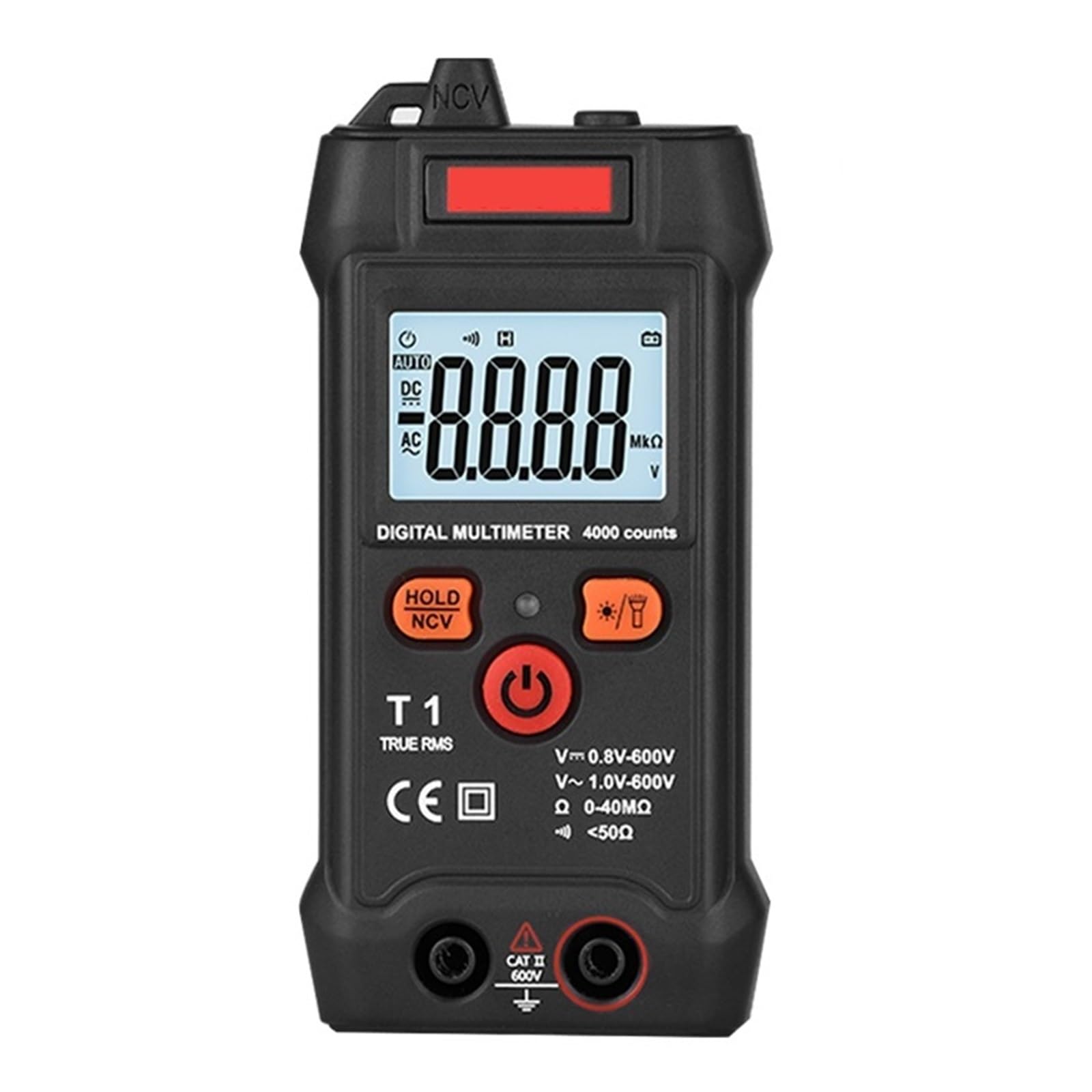 Multimetr Cyfrowy 600 V 4000 Zlicza Ture AC DC NCV Inteligentny Tester Miernik Napięcia Rezystancji Szybko Dokładnie Łatwy Odczyt(ZL128B charging PRO)