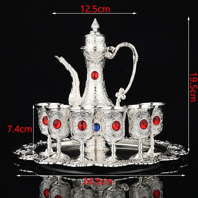 Ensemble de vin en argent et tasses pour vos soirées de réception à la maison - 5