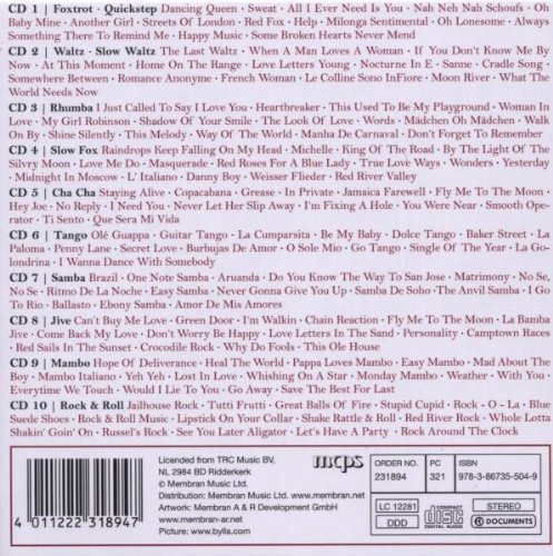 Let's Dance: Foxtrot, Quickstep, Rock & Roll, Slow Waltz, Mambo, Rhumba, Slow Fox, Waltz, Cha Cha, Tango, Samba, Jive