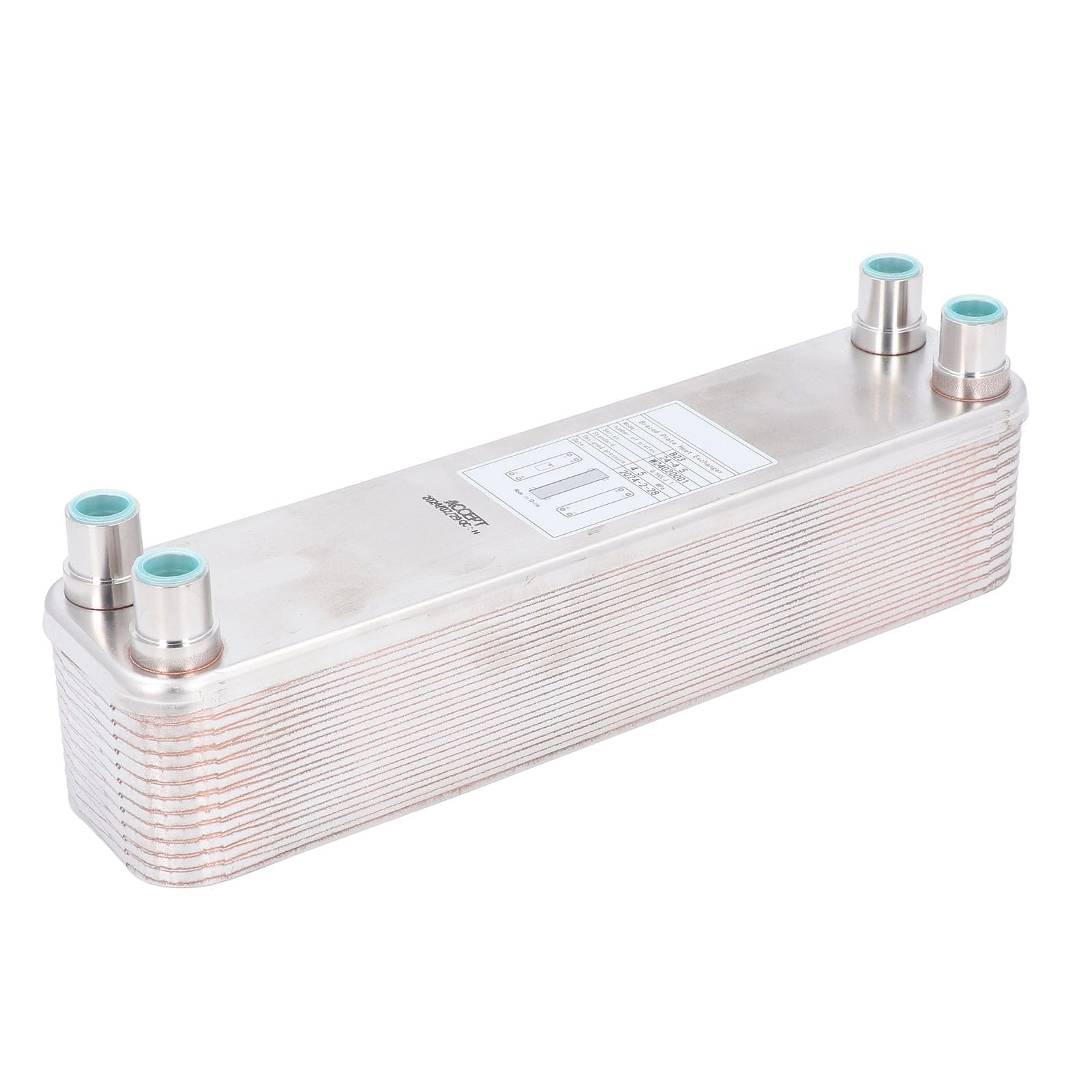 Edelstahlgelöteter Plattenwärmetauscher-Bierkühler, 4,5 MPa 304-Edelstahl-Wasser-Wasser-Wärmetauscher, Labor mit Kompaktem Design, Heimbrauerei und Wasserheizung