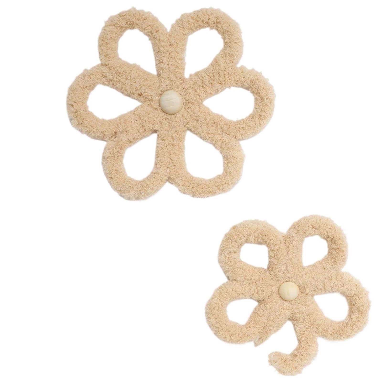 Himscev Brown Handmade Nordic Bohemian Woven Daisy Flower Wall Ornaments - Different Home Decor & Photo Props(Brown)