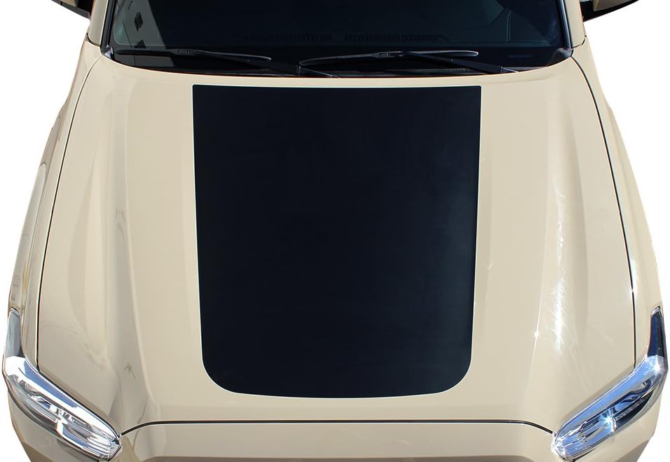 Factory Crafts Blackout Hood Graphics Kit Vinyl Decal Wrap Compatible with Toyota Tacoma 2016-2020 - Matte Black