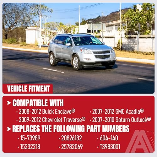 Image of HVAC Air Blend Door Actuator - Replaces 15-73989, 604-140, 20826182, 1573989 - Compatible with Chevy Traverse 09-12, GMC Acadia 07-12, Buick Enclave 2008-2012 - AC Heater Blend Mode Actuator