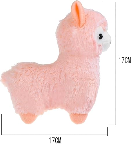 Miniatura 2 de TOLLION Cuddly - Juguete de peluche de 7 pulgadas con lazo de alpaca, llama, de cordero, 100 % peluche, el mejor regalo de cumpleaños para niños (8