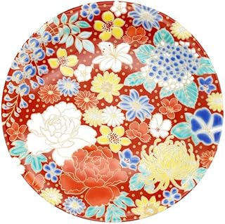 九谷焼 青郊窯 4号皿 花詰 KSO-440 磁器 日本製